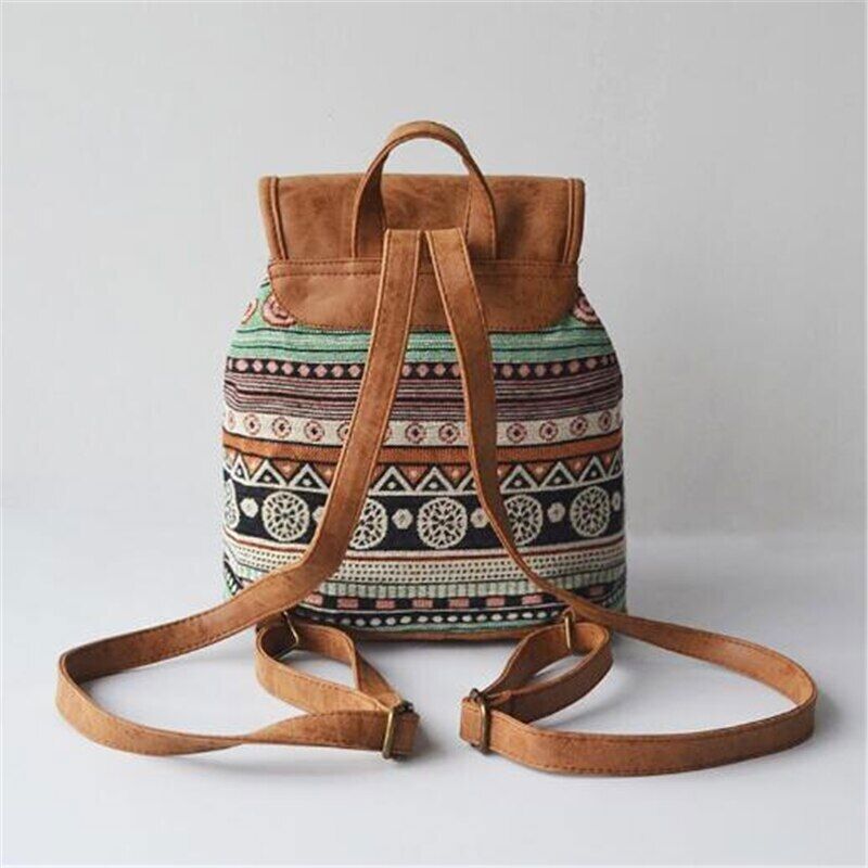 Women Printing Backpack Canvas School Bags Shoulder Bag Travel Bagpack Rucksack