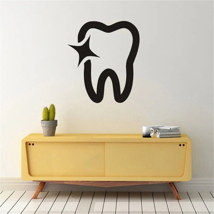 Dental Clinic Wall Decals Vinyl Bathroom Poster Tooth Dentistry Sticker 40x54cm
