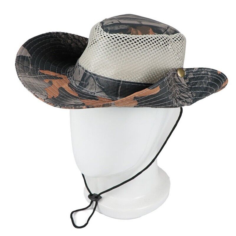 Summer Bucket Boonie Hat Fishing Sun Brim Cool Mesh Top Garden Outdoor Cap Hats