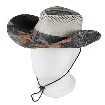 Summer Bucket Boonie Hat Fishing Sun Brim Cool Mesh Top Garden Outdoor Cap Hats