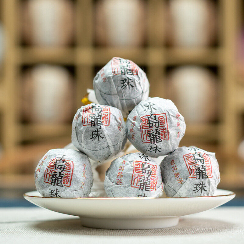 8g/pastille Icelandic Dragon Pearl Pu-erh Ripe Tea Small Tuocha Dragon Pearl