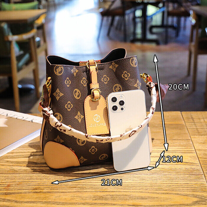 PVC Womne's Bucket Bag, Elegant Crossbody Shoulder Bag Classic Desinger Handbags