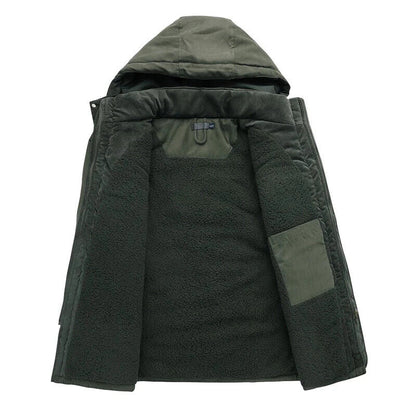 Men's Parkas Fleece Coats Outdoor Winter Jacket Male Windbreaker Outwear