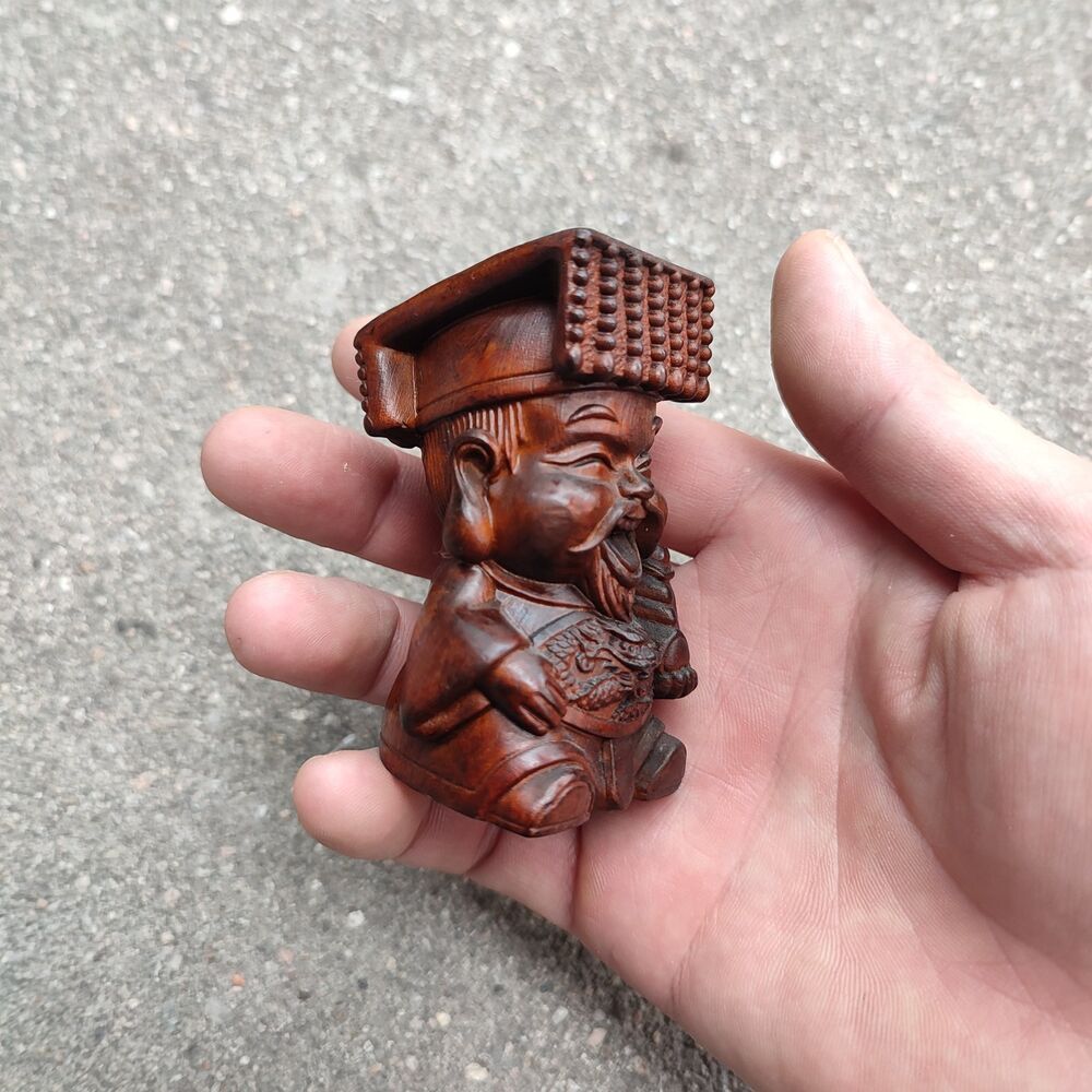 Wood Carving Buddha Statue Figurine Boxwood Kid Children Gift Statuette festival