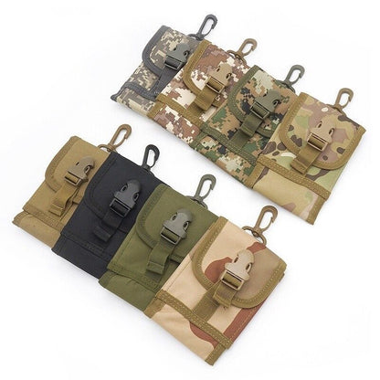Metal Detector Camo Bag Waist Pack Hook Loop Belt Pouch Military Outdoor Sports