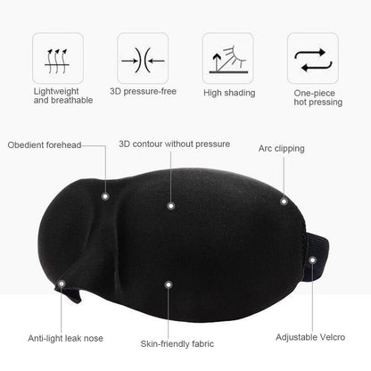 3D Sleep Mask Silk Men Women Dry Eye Mask Sleeping Padded Shade Cover Blindfold