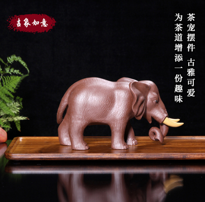 Purple sand tea pet Yixing elephant creative decoration sculpture miscellaneous