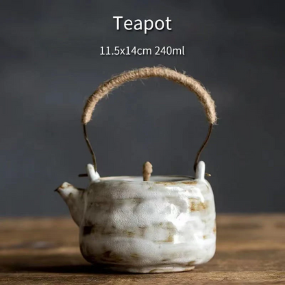 White Ceramic Teapot Chinese Tea Pot 240ml