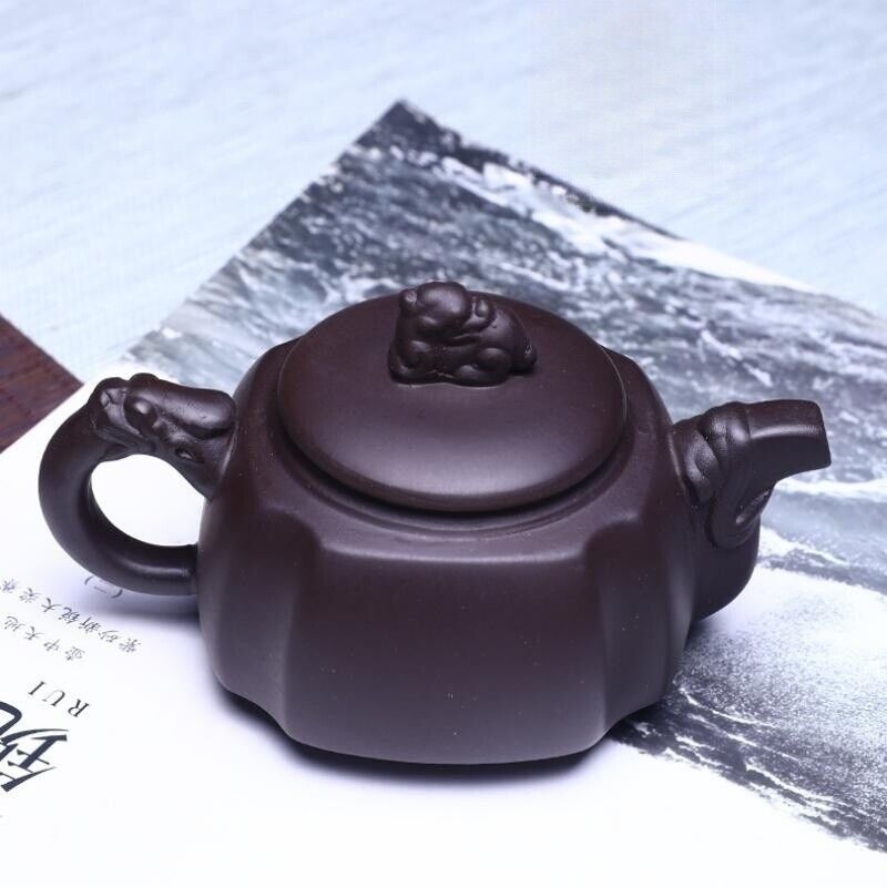 on big sales yixing zisha purple clay tea pot 260ml lucky animal statue marked