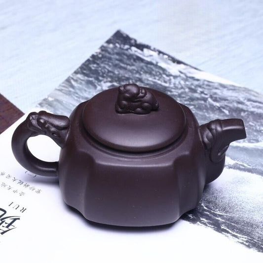 on big sales yixing zisha purple clay tea pot 260ml lucky animal statue marked