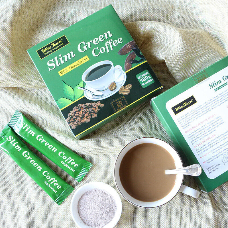 18Teabags Slim Green Coffee Ganoderma Control Weight Detox Tea Weight Loss