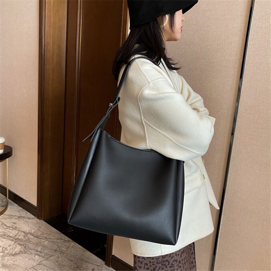 2 Sets Totes Bag PU Leather Shoulder Bags Women Female Travel Bag Lady Bag