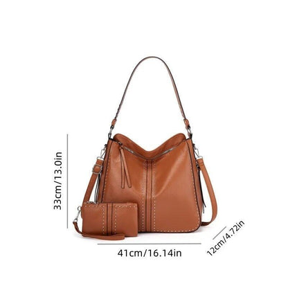 Concealed Carry Purse Crossbody Leather Shoulder Bag Women Handbag Wallet Black