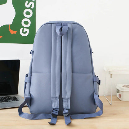 Women Backpack Nylon School Bag for Girls Multiple Pockets Bookbags