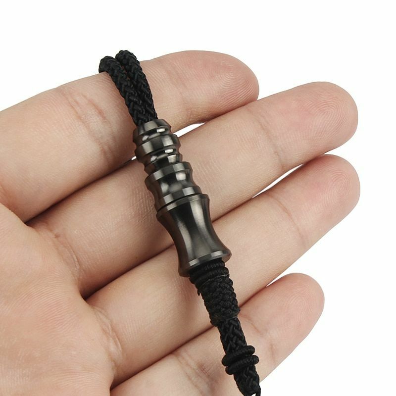 Black Titanium Alloy Knife Beads Paracord Umbrella Rope Thread Zipper Accessorie