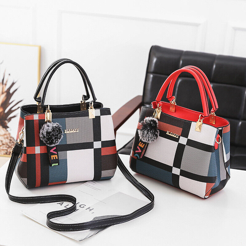 Women's Bag One-shoulder Messenger Bag Fashion All-match Checked Handbag