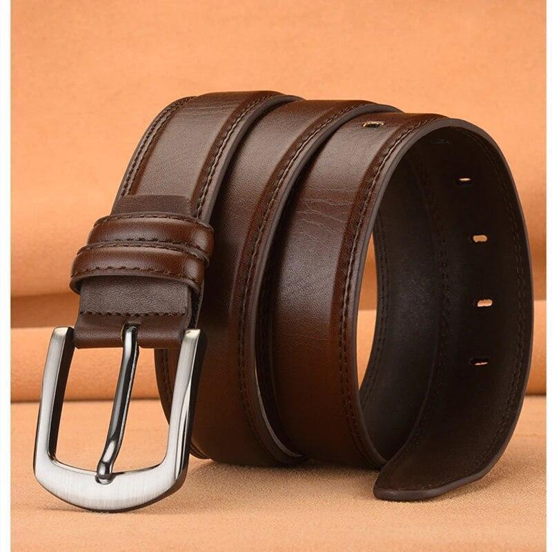 Genuine Cowhide Leather Belts for Men Causal Men's Belt Men's Classic Dress Belt