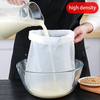 Filter Bags Nylon Vegetable Milk Strainers Sieve Drain Tea Cheese Cloth Colander