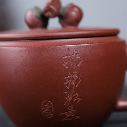 Handmade Tea Pot Marked Real Yixing Zisha Purple Clay Master Pot 180ml 9 Holes