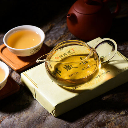 250g Yunnan Organic Pu-Erh Tea Ancient Tree Pu'er tea Brick 普洱茶溢庆源邦崴乔木大树古树生茶砖茶