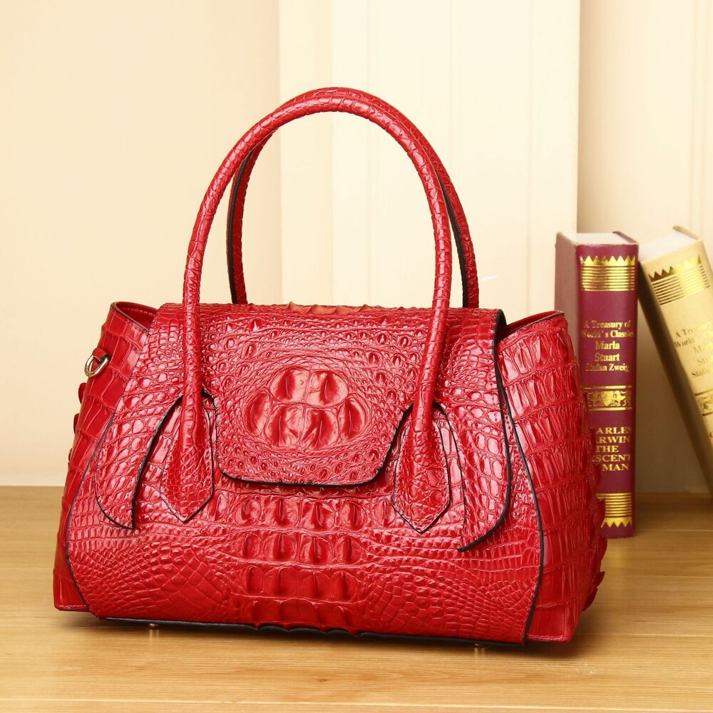 New crocodile pattern handbag, top cow leather wedding bag sling shoulder bag