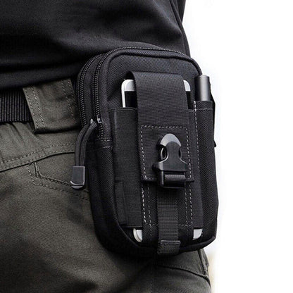 Men Tactical Pouch Belt Waist Pack Bag Pack Running Pouch Travel Camping Bag