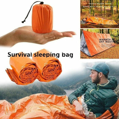 Sleeping Bag Thermal Outdoor Life Bivy Emergency Warm Waterproof Mylar First Aid