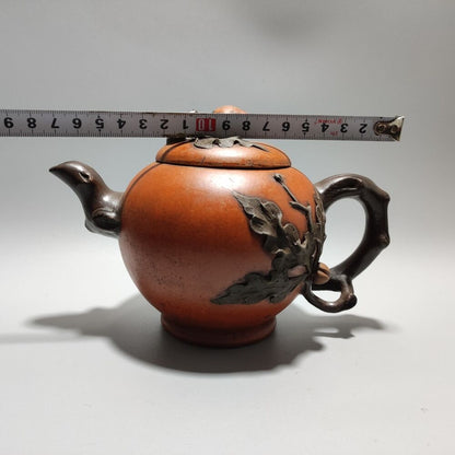 Vintage China Yixing Purple Clay Teapot Zisha Handmade Ceramic Exquisite Teaware