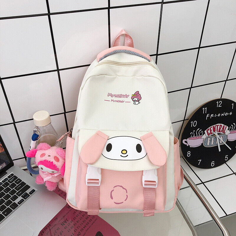 My Melody Kuromi Cinnamoroll Backpack Student Schoolbag Travel Computer Bag Gift