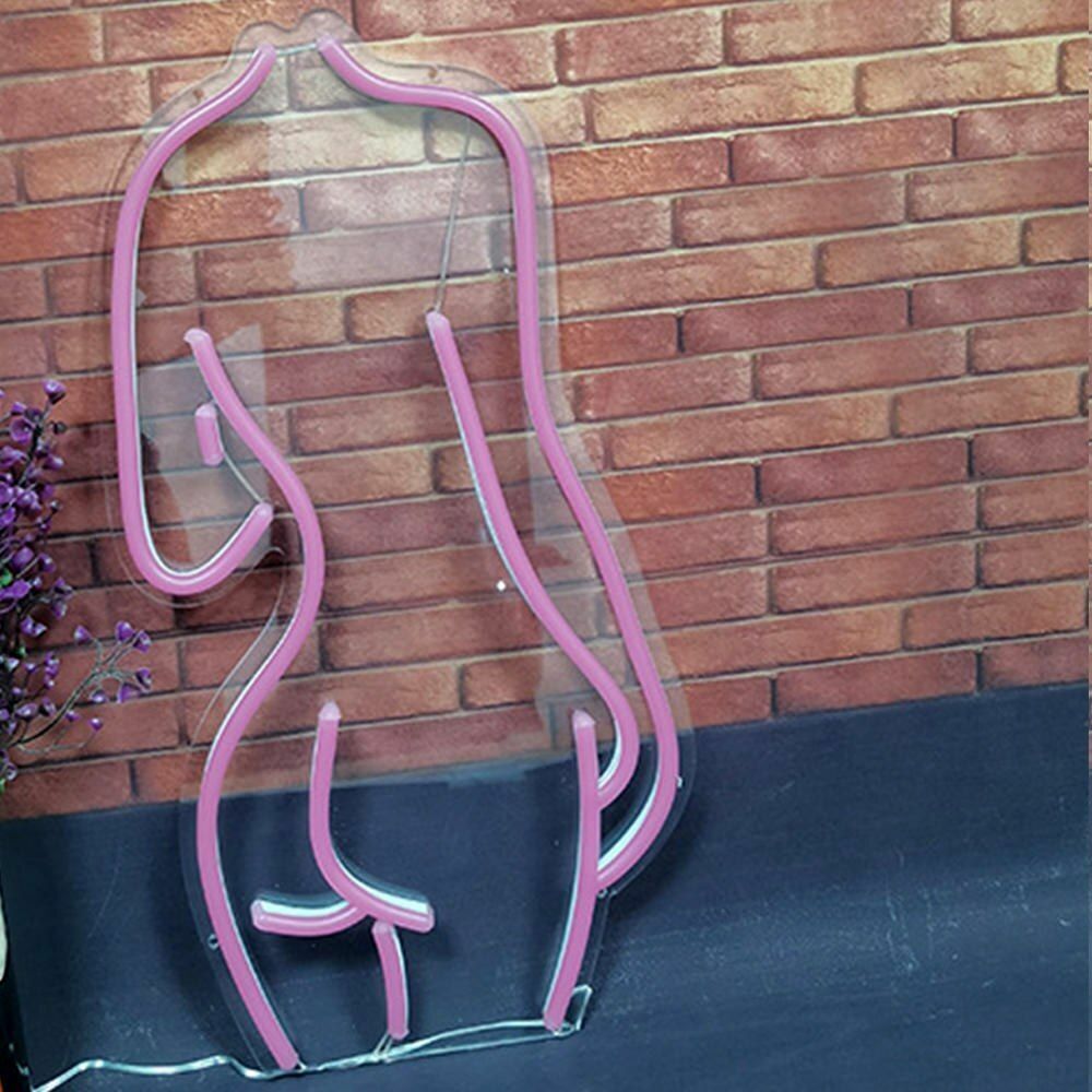 LED Neon Lights Lady Sign Wall Hanging Bar Pub Decors Artwork Acrylic 50x26.4cm