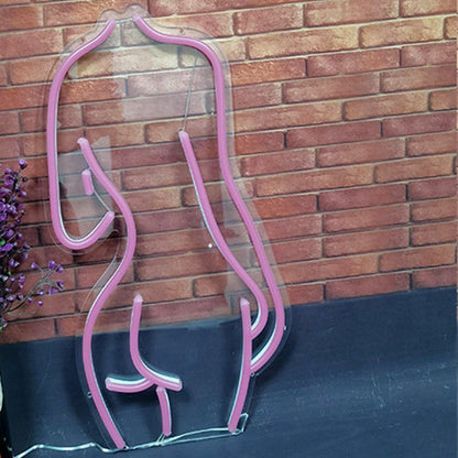 LED Neon Lights Lady Sign Wall Hanging Bar Pub Decors Artwork Acrylic 50x26.4cm