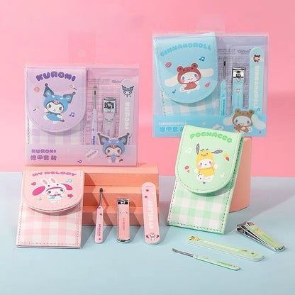 Kuromi My Melody Cinnamoroll Pochacco Portable Nail Clipper Ear Scoop Set