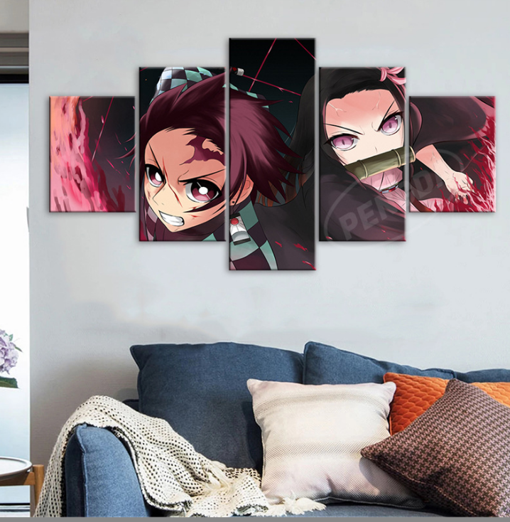 5 animation HD spray painting canvas painting oil painting