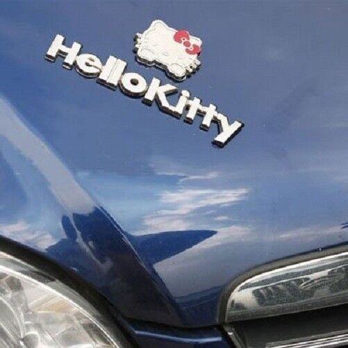 3D Hello kitty Decal Emblem 3M Metal Hello Kitty Auto Car Sticker Chrome Finish
