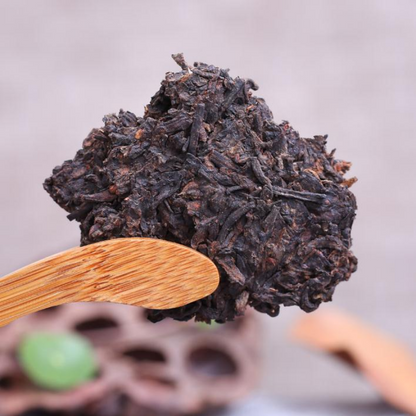 357g Menghai Spring Aged Puerh Cooked Tea Cake Yunnan Organic Ripe Pu-erh Tea
