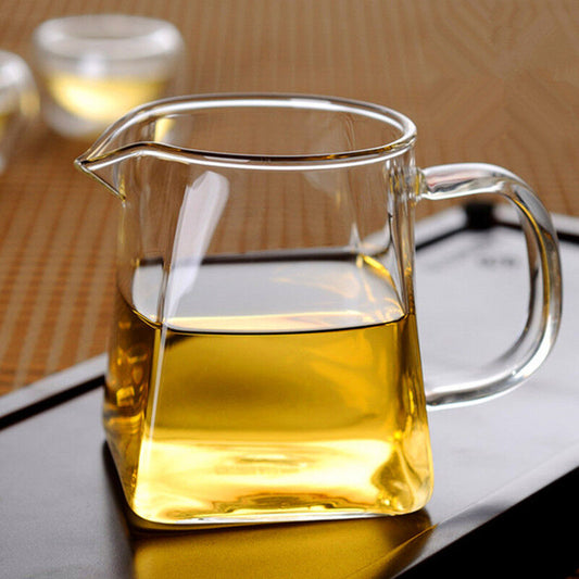 Square Bottom Glass Teapot Tea mug tea Kettle Set Thick Cup Puer Coffee TeaSet