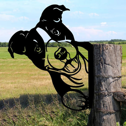 Cute Dog-Shaped Iron Silhouette - Perfect for Outdoor Garden Fence Decorations!