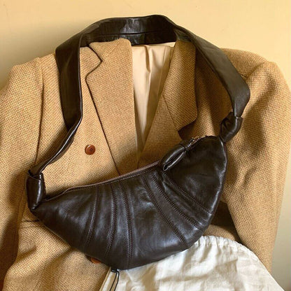 Women's Shoulder Bag Genuine Leather Zipper Handbag Design Bag Crossbody Bags