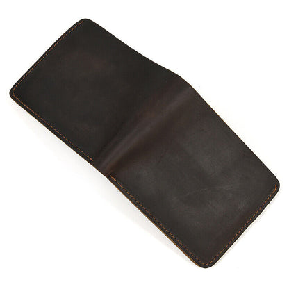 Retro Men's Real Leather Bi-fold Wallets Credit ID Card Holder Clutch Bags