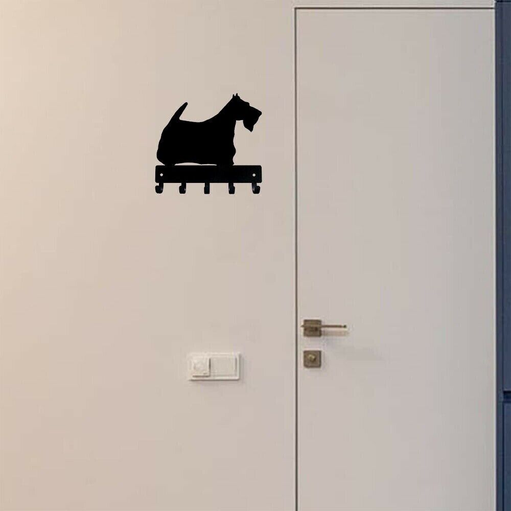 Scottie Dog - Key Hooks Wall Mounted Hook Up Hanger Metal Wall Art Home Decor
