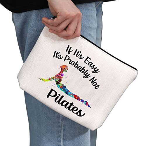 G2TUP Pilates Lover Gift If It's Easy Probably Not White Bag