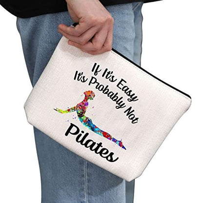 G2TUP Pilates Lover Gift If It's Easy Probably Not White Bag