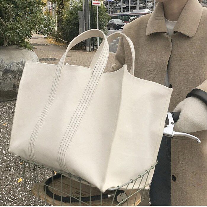 Fashion Canvas Bag Shopping Handbag Large Handbag Tote Shoulder Purse 36*15*25CM