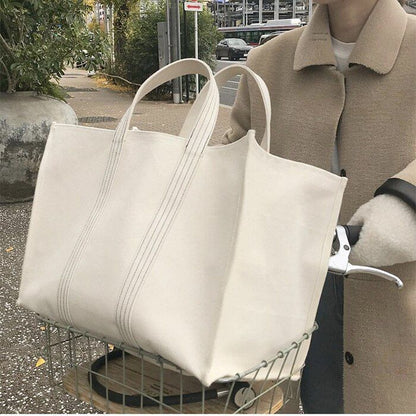 Fashion Canvas Bag Shopping Handbag Large Handbag Tote Shoulder Purse 36*15*25CM