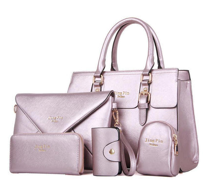 Shoulder Bag Set Five-Piece Casual Plainl Bag Portable Crossbody Bag