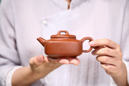 240cc Handmade Purple Sand Tea Pot in Yixing, China, Long Xue Clay SiFang Chinese Kung Fu Tea Pot-