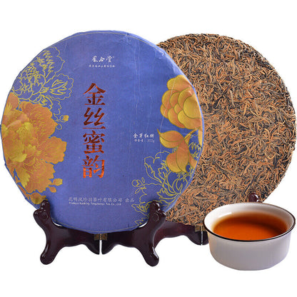 Chinese Fengqing Golden Buds Honey Flavor Dian Hong Dianhong Cake Black Tea 357g