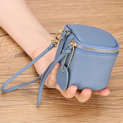 New Designer Genuine Leather Women's Zipper Wallet Mini Coin Purse Lipstick Bag