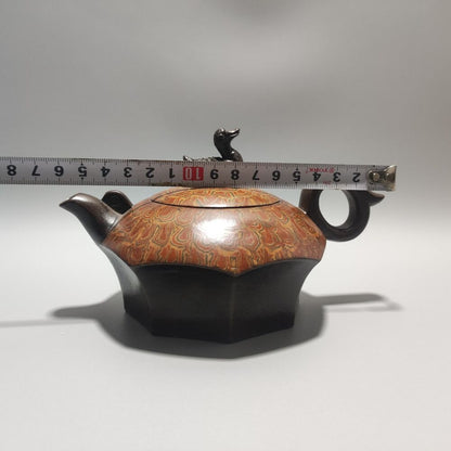 Chinese Yixing Purple Clay Teapot Tea Set Pot Zisha Ceramic Cute Decor Figurine