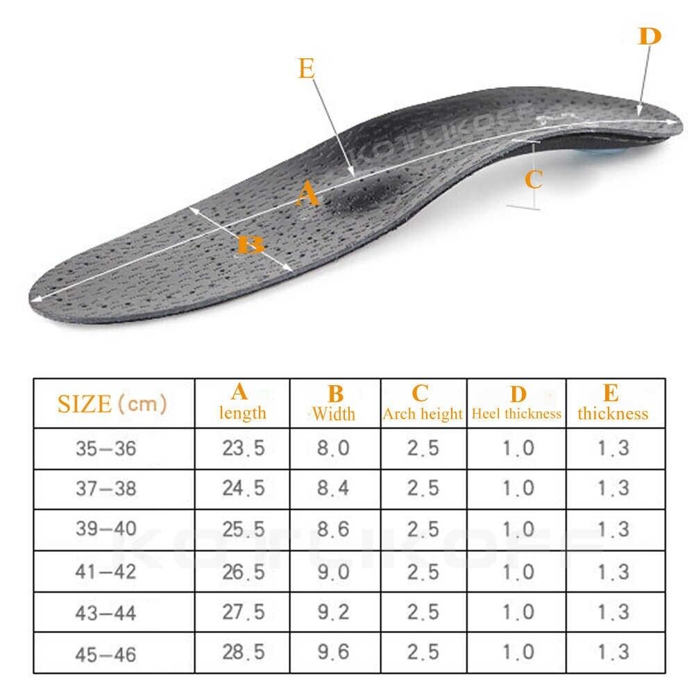 Women Men Shoe Insoles Leather Half/Full Pad Orthopedic Breathable Sole Inserts